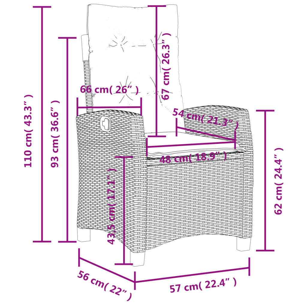 5 részes szürke polyrattan kerti étkezőgarnitúra párnával