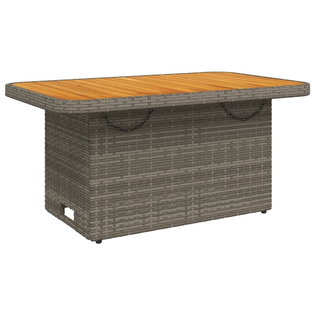 4 részes szürke polyrattan kerti étkezőszett párnával