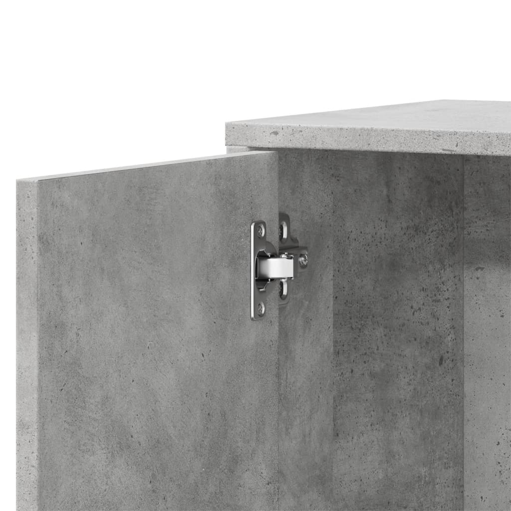 2 db betonszürke szerelt fa tálalószekrény 60 x 31 x 70 cm