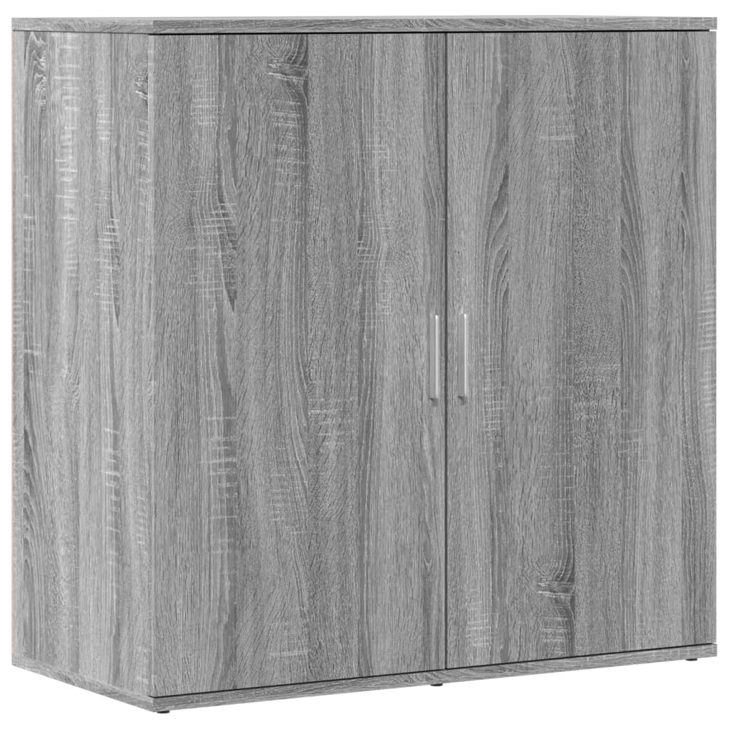 2 db szürke sonoma színű szerelt fa tálalószekrény 79x38x80 cm
