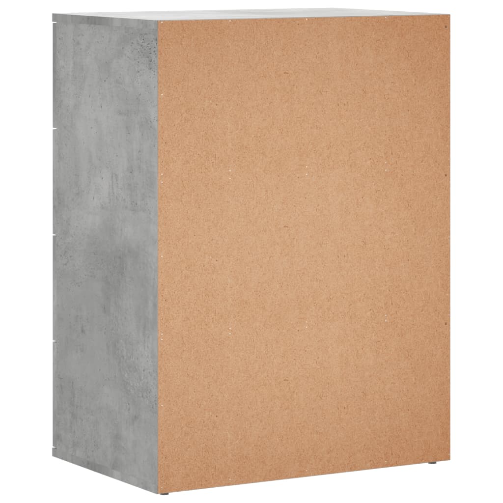 2 db betonszürke szerelt fa tálalószekrény 60 x 39 x 80 cm
