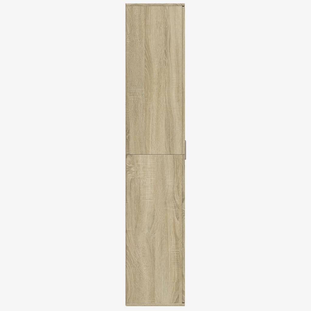 sonoma tölgy színű szerelt fa magasszekrény 80 x 35 x 180 cm
