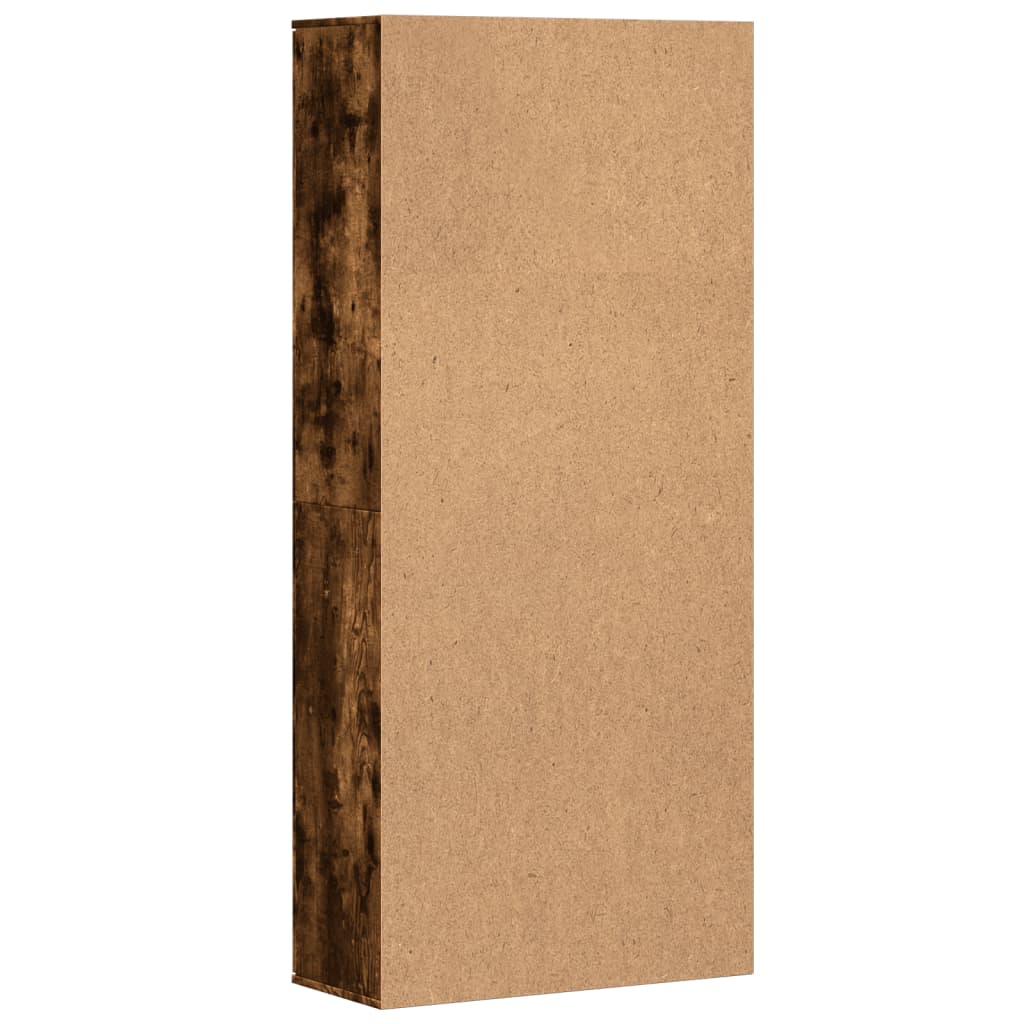 füstös tölgy színű szerelt fa magasszekrény 80 x 35 x 180 cm