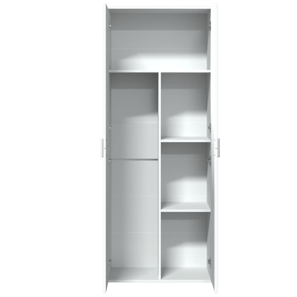 fehér szerelt fa magasszekrény 70 x 35 x 180
