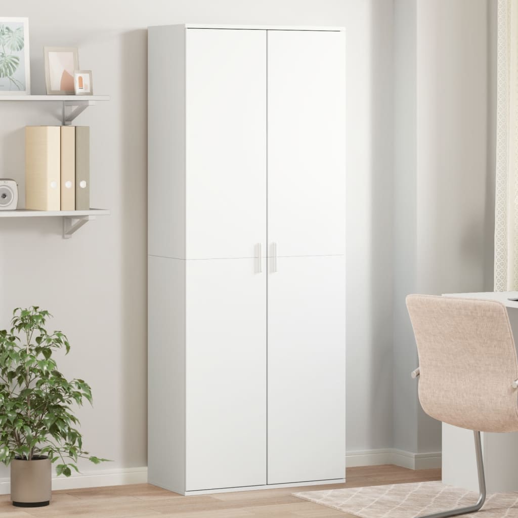 fehér szerelt fa magasszekrény 70 x 35 x 180