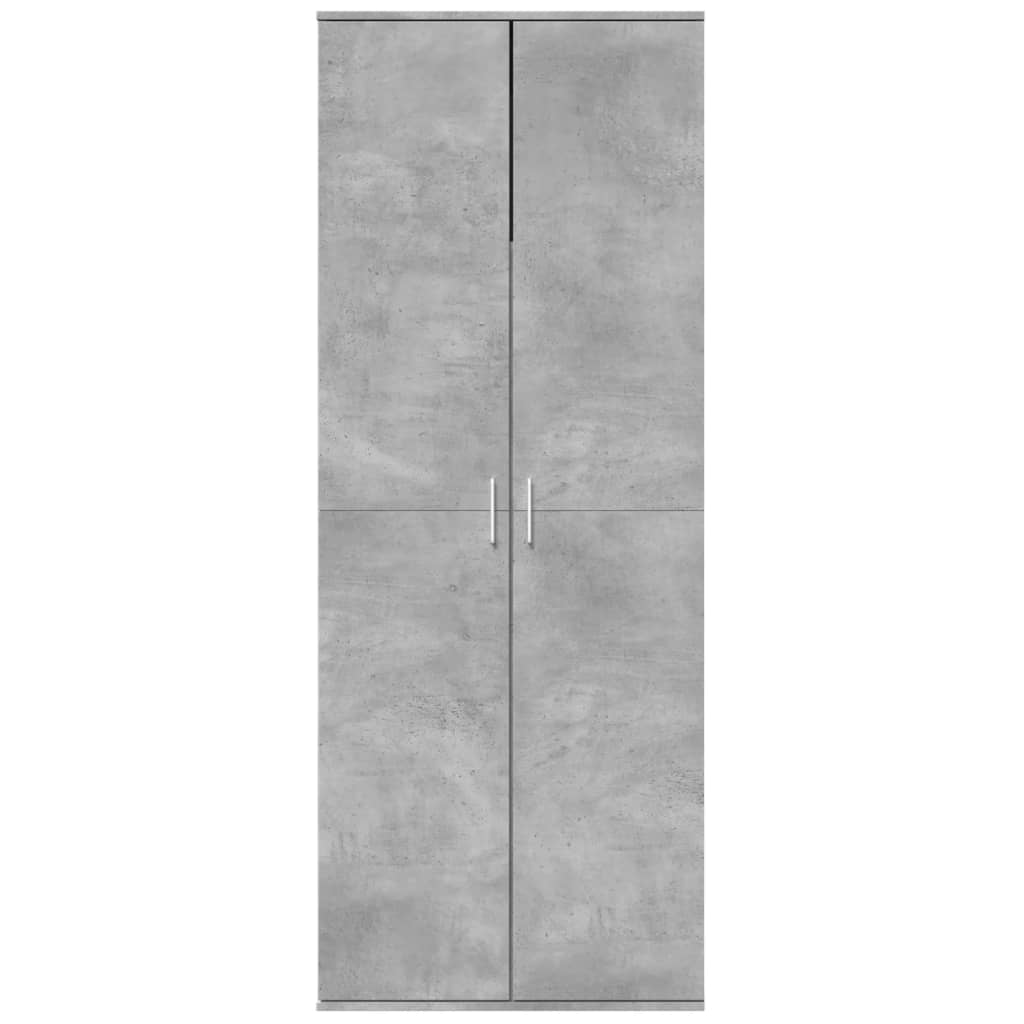 betonszürke szerelt fa magasszekrény 70 x 35 x 180