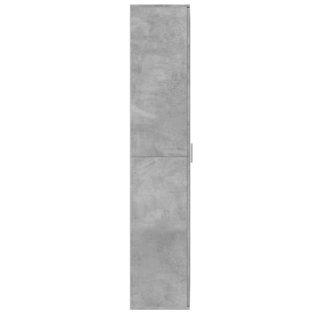 betonszürke szerelt fa magasszekrény 70 x 35 x 180