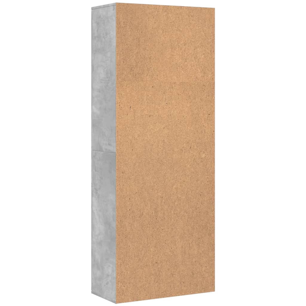 betonszürke szerelt fa magasszekrény 70 x 35 x 180