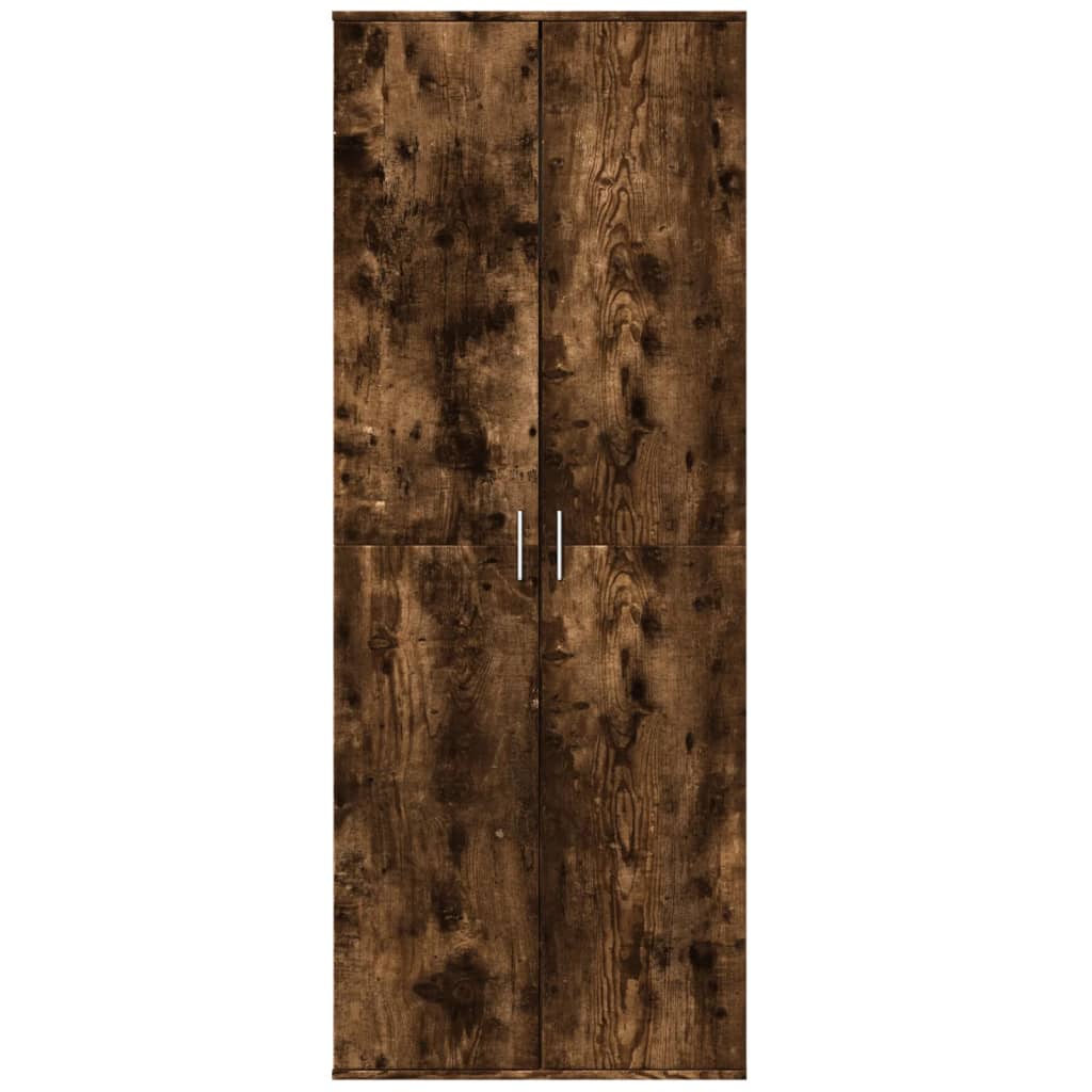 füstös tölgy színű szerelt fa magasszekrény 70 x 35 x 180
