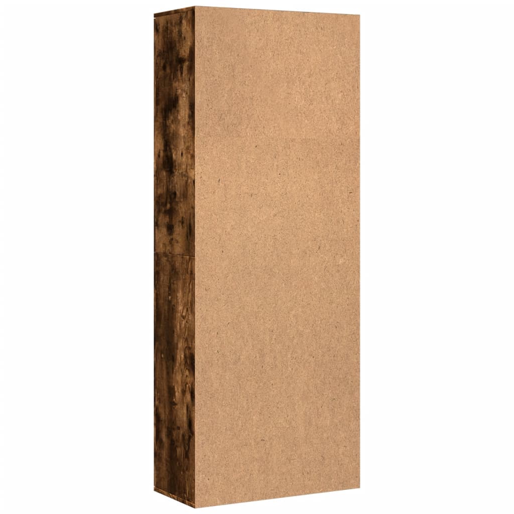 füstös tölgy színű szerelt fa magasszekrény 70 x 35 x 180
