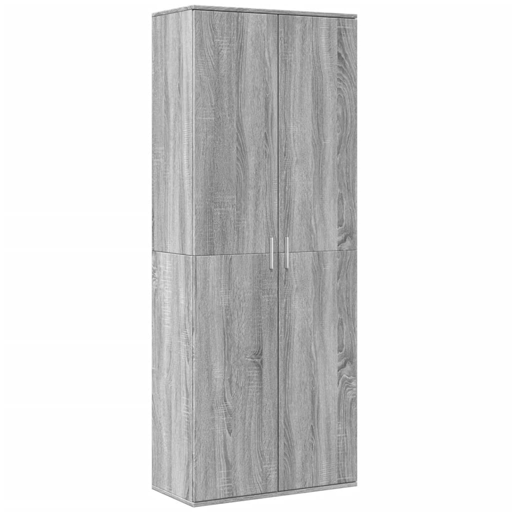 szürke sonoma színű szerelt fa magasszekrény 70 x 35 x 180