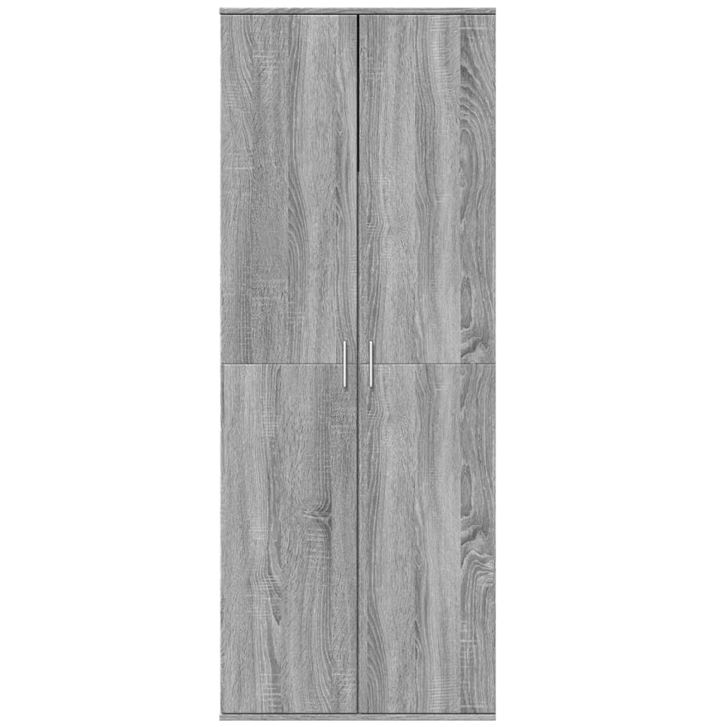 szürke sonoma színű szerelt fa magasszekrény 70 x 35 x 180