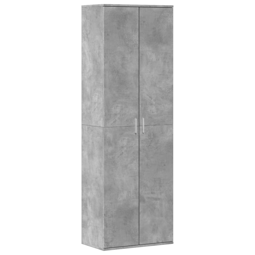 betonszürke szerelt fa magasszekrény 60 x 35 x 180 cm