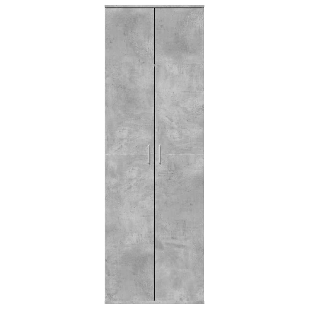 betonszürke szerelt fa magasszekrény 60 x 35 x 180 cm