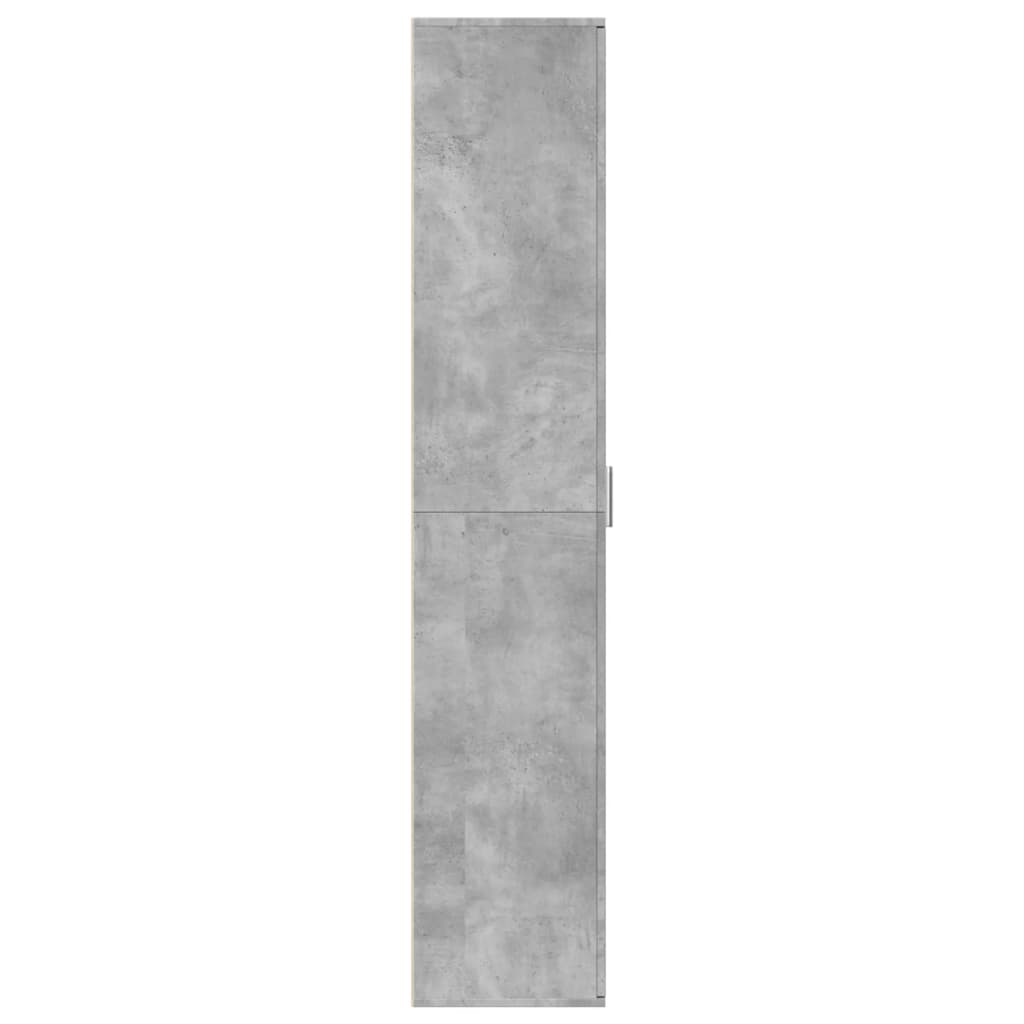 betonszürke szerelt fa magasszekrény 60 x 35 x 180 cm