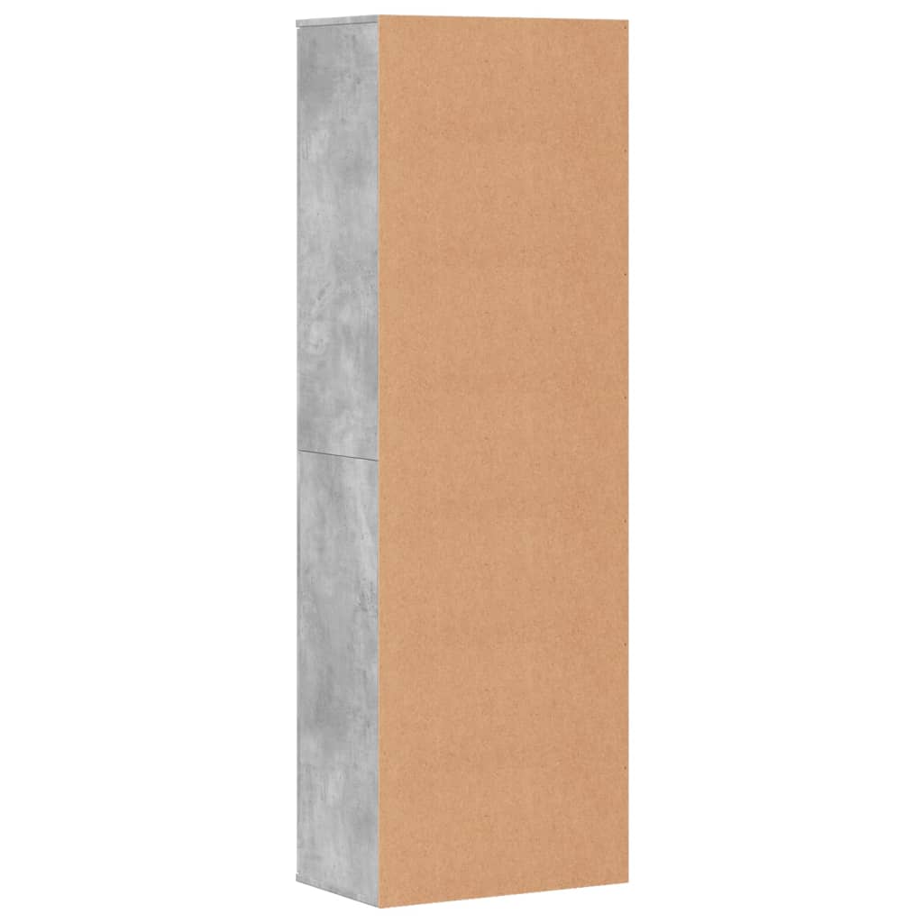 betonszürke szerelt fa magasszekrény 60 x 35 x 180 cm