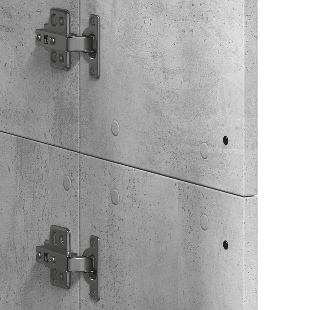 betonszürke szerelt fa magasszekrény 60 x 35 x 180 cm