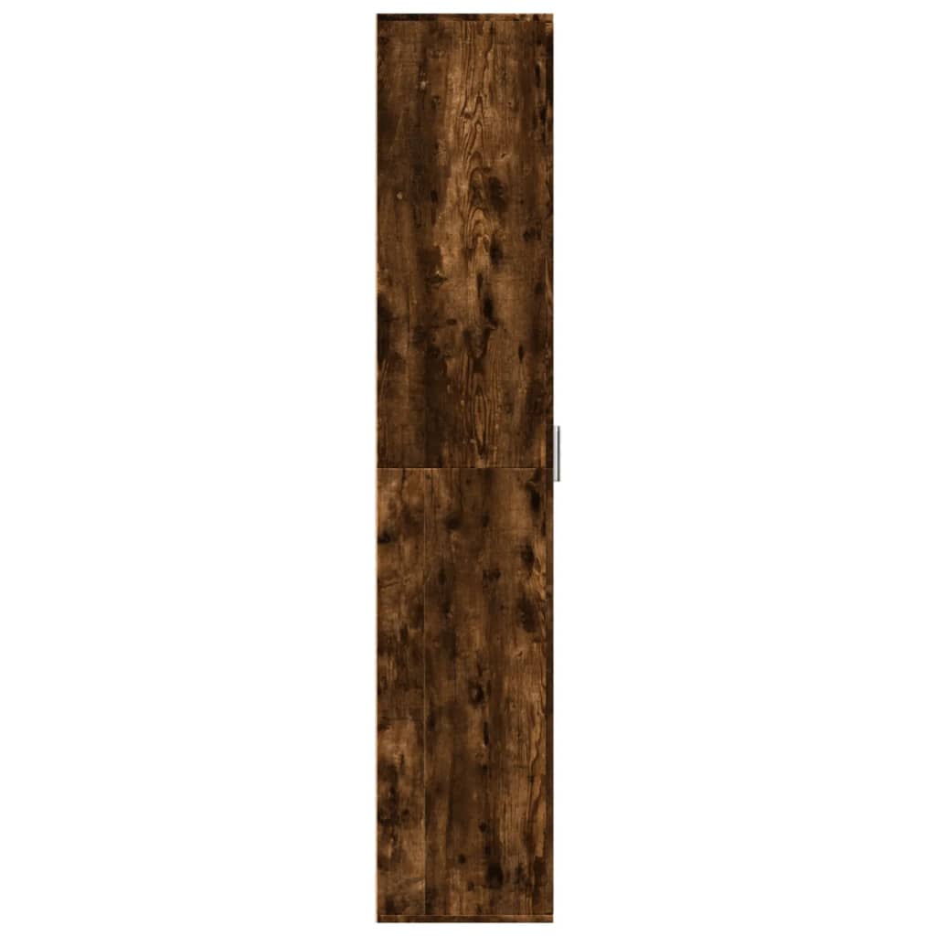 füstös tölgy színű szerelt fa magasszekrény 60 x 35 x 180 cm