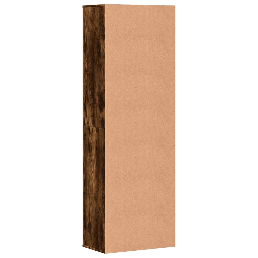 füstös tölgy színű szerelt fa magasszekrény 60 x 35 x 180 cm