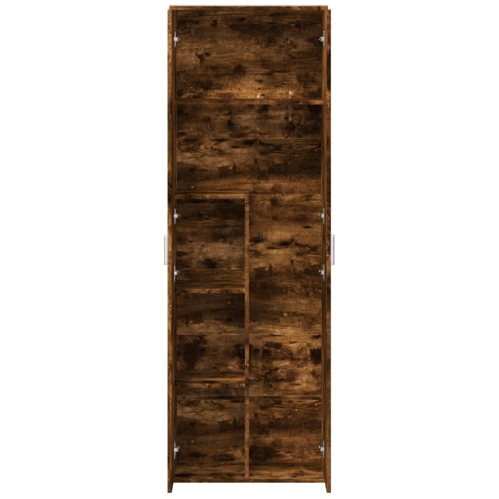 füstös tölgy színű szerelt fa magasszekrény 60 x 35 x 180 cm