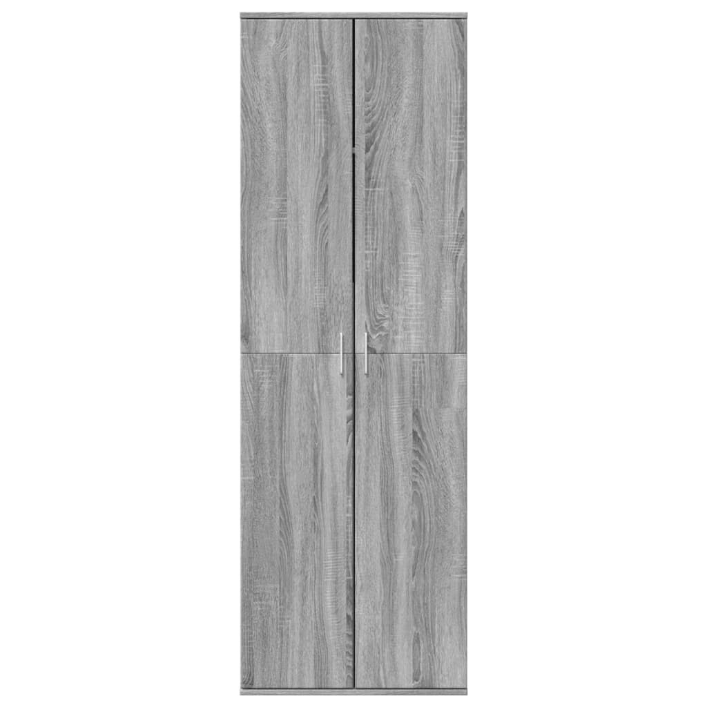 szürke sonoma színű szerelt fa magasszekrény 60 x 35 x 180 cm