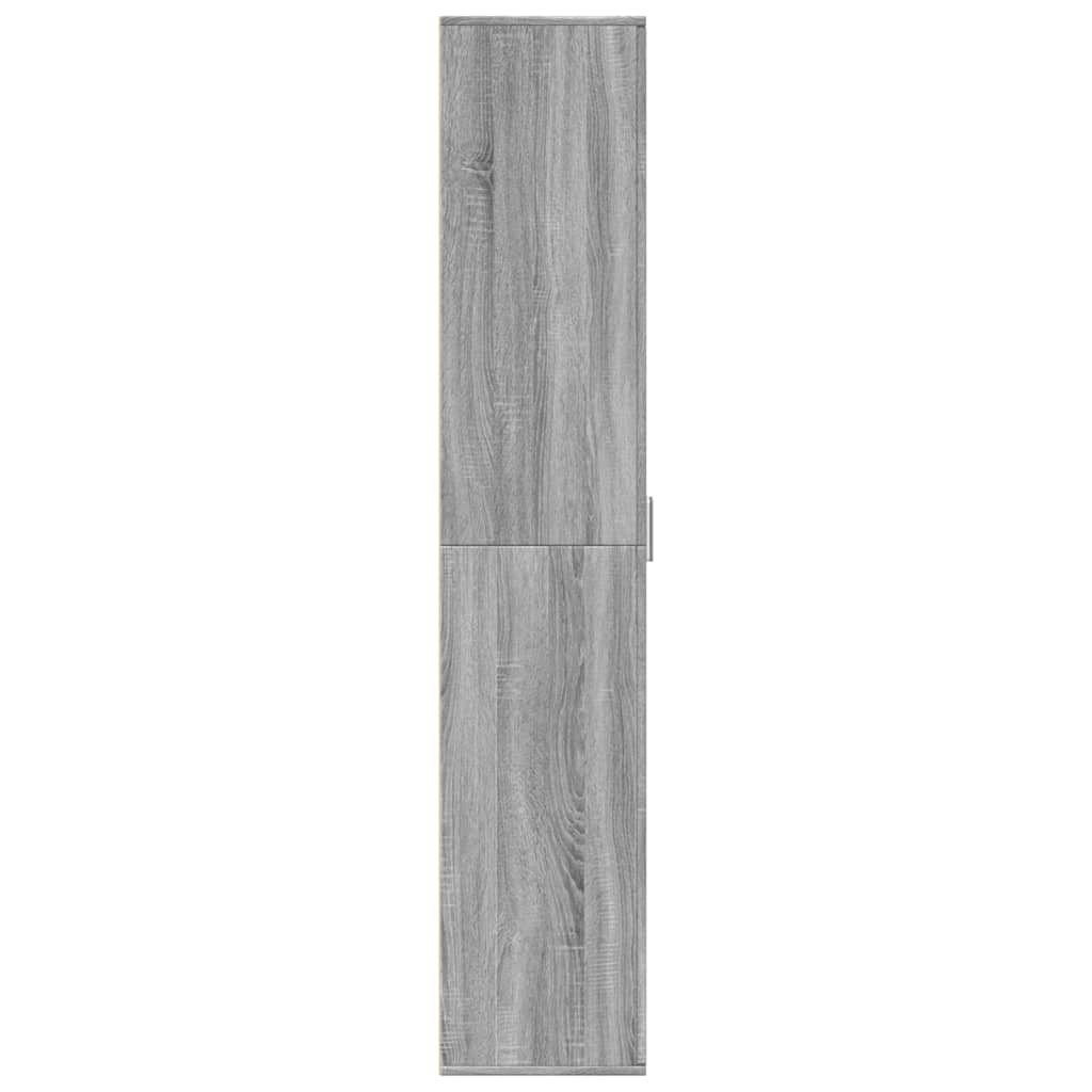 szürke sonoma színű szerelt fa magasszekrény 60 x 35 x 180 cm