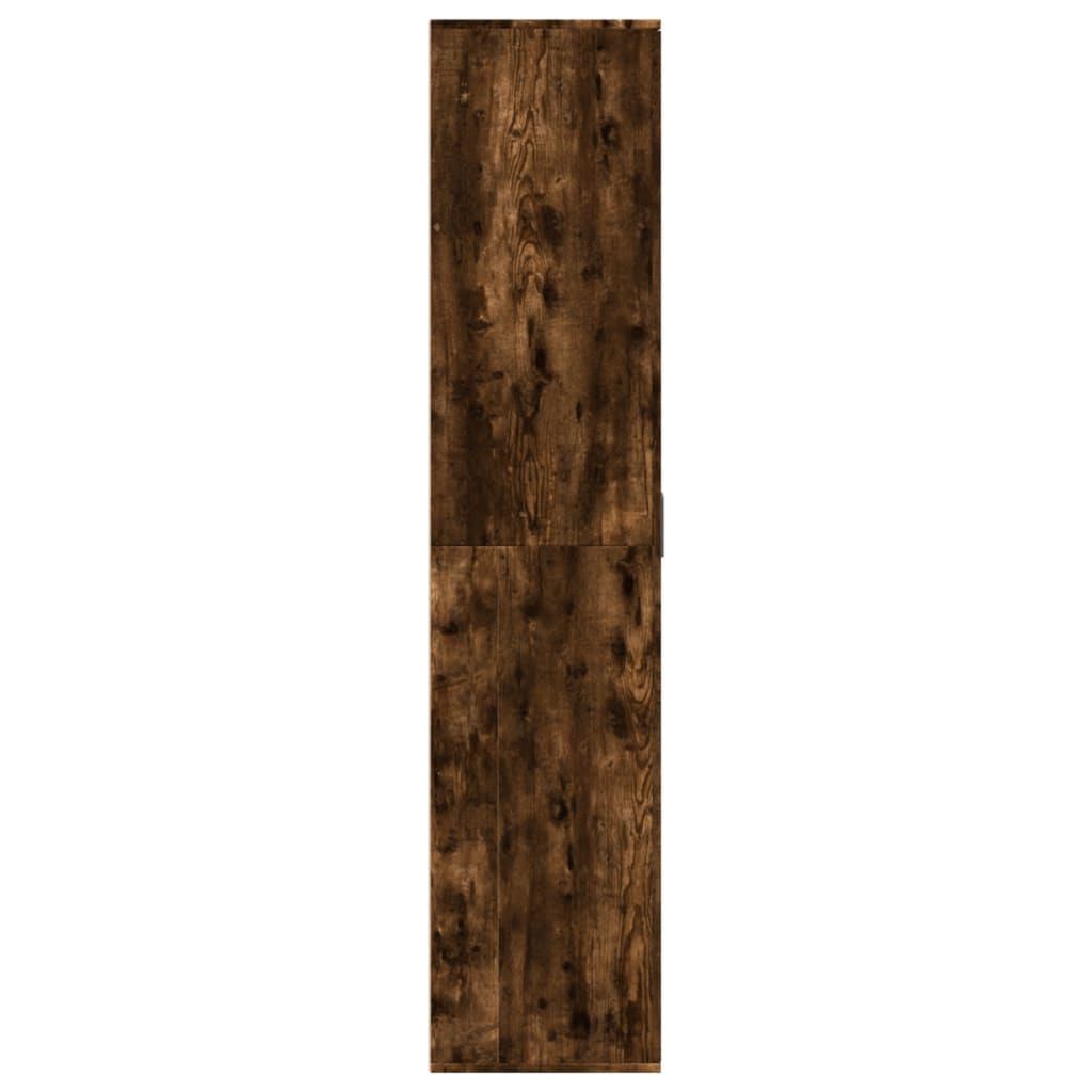 füstös tölgy színű szerelt fa cipőszekrény 80 x 39 x 178 cm
