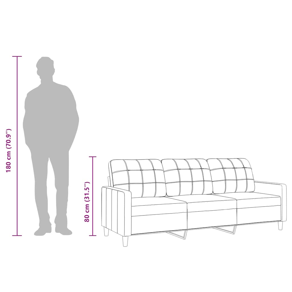 3 személyes világossárga szövet kanapé 210 cm