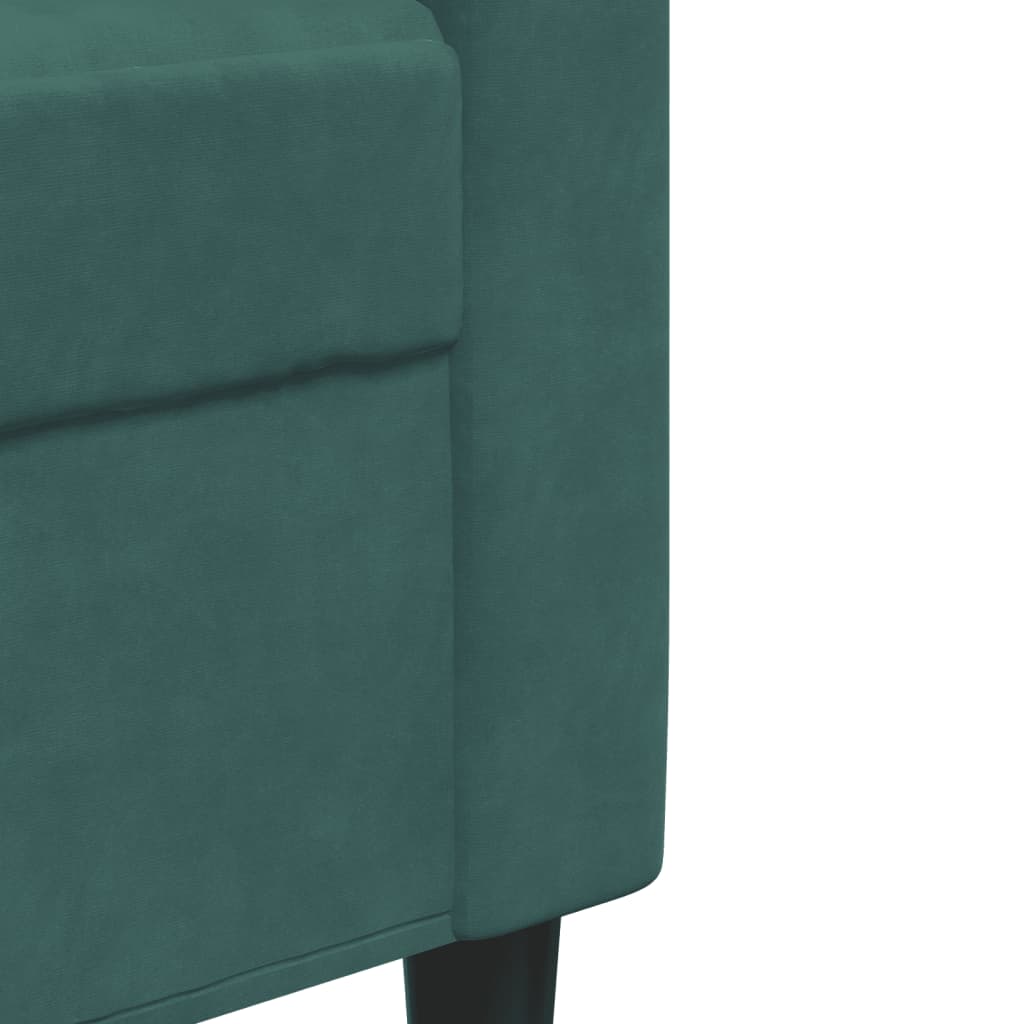 sötétzöld bársony kanapéfotel 60 cm