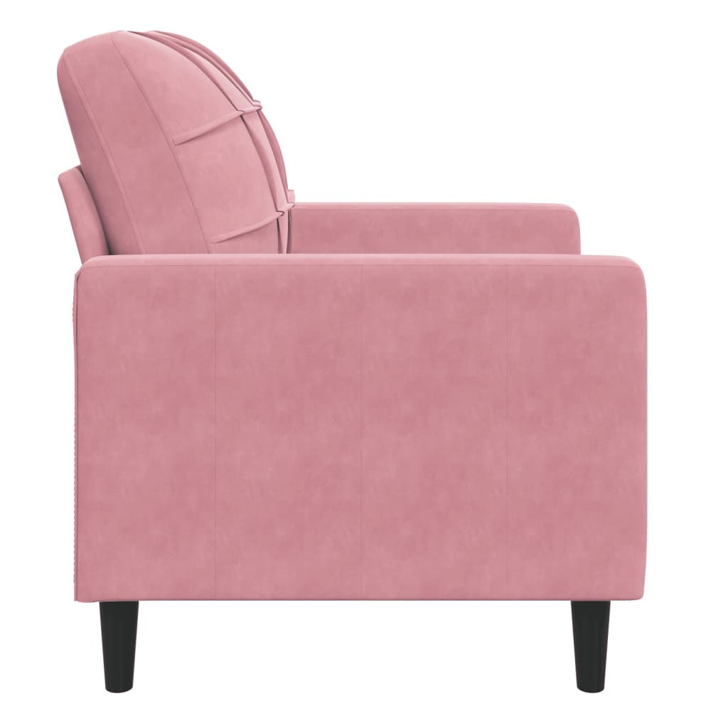 rózsaszín bársony kanapéfotel 60 cm