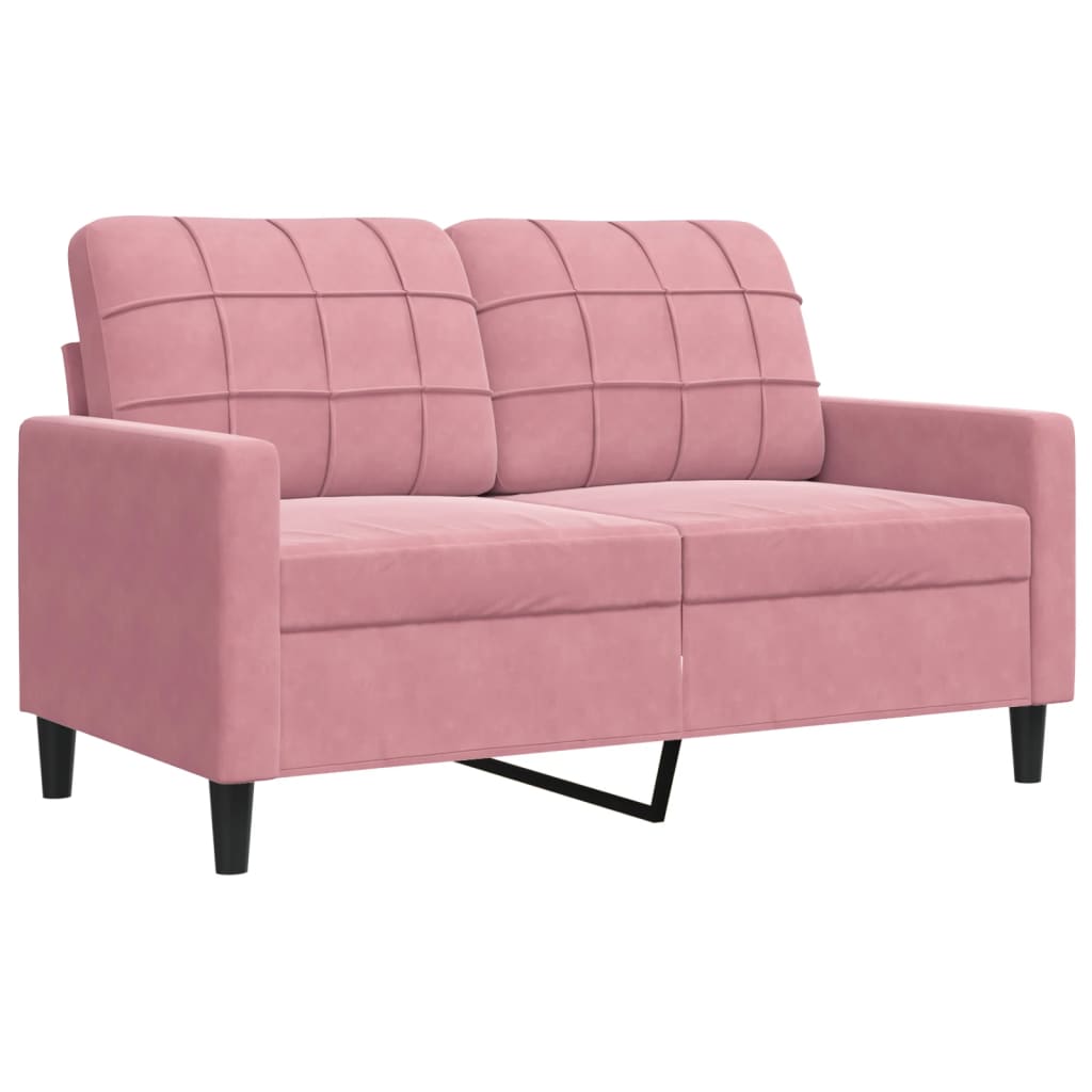 kétszemélyes rózsaszín bársony kanapé 120 cm