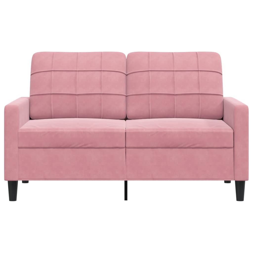 kétszemélyes rózsaszín bársony kanapé 120 cm