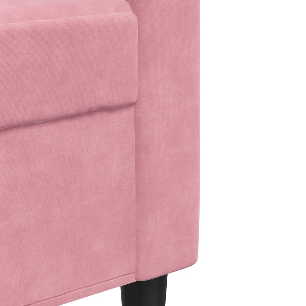 kétszemélyes rózsaszín bársony kanapé 120 cm
