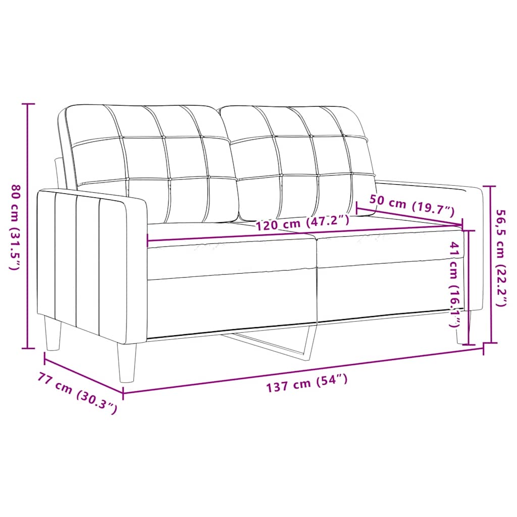 kétszemélyes sárga bársony kanapé 120 cm