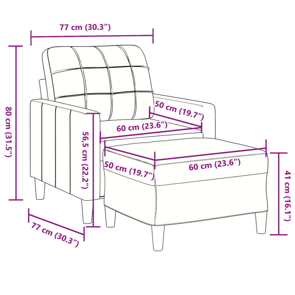 rózsaszín bársony kanapéfotel lábtartóval 60 cm