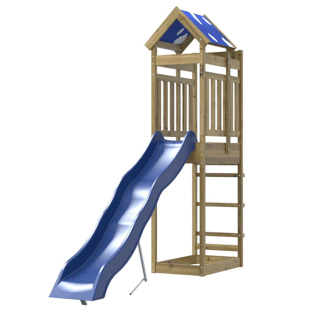 impregnált fenyőfa kültéri játszószett