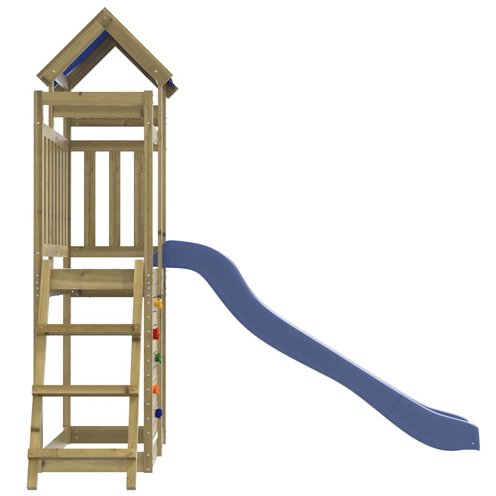 impregnált fenyőfa kültéri játszószett
