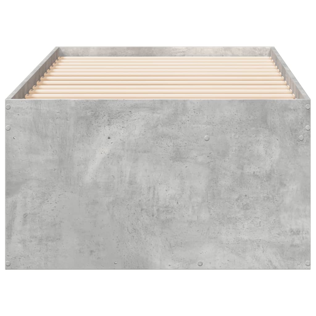 betonszürke kanapéágy fiókkal matrac nélkül 100x200 cm