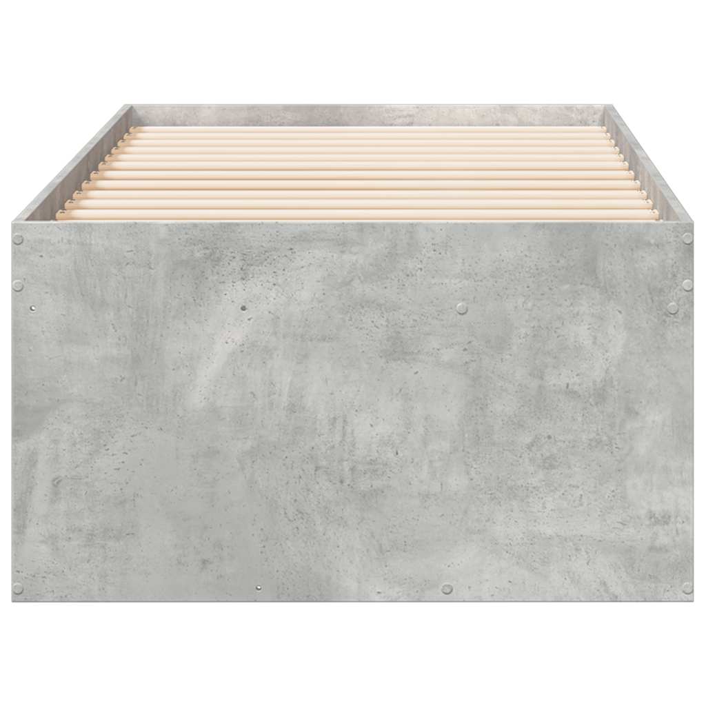 betonszürke kanapéágy fiókkal matrac nélkül 75x190 cm