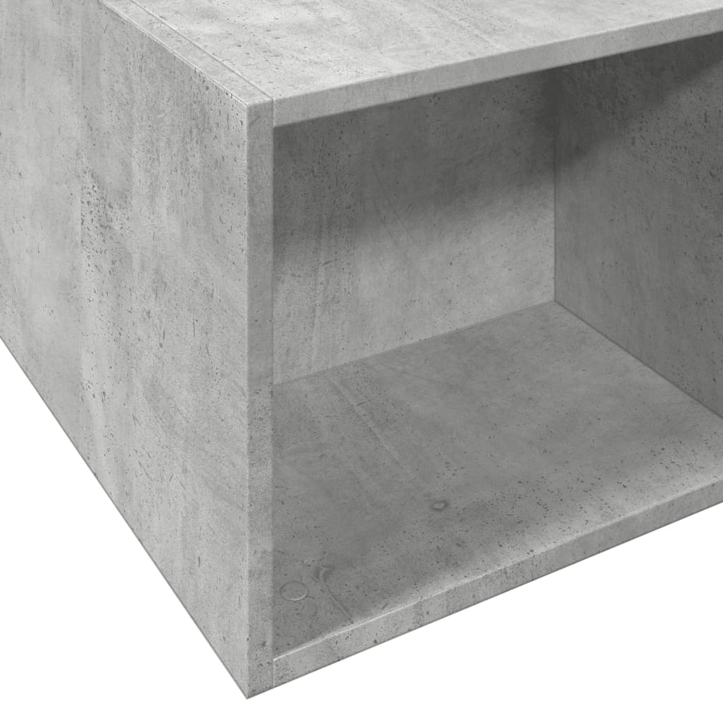 betonszürke szerelt fa ágykeret 150 x 200 cm