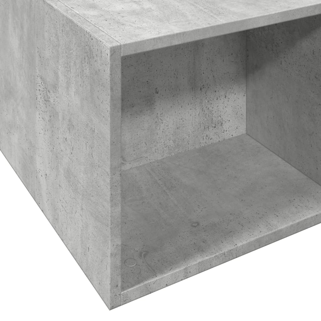 betonszürke szerelt fa ágykeret 135 x 190 cm
