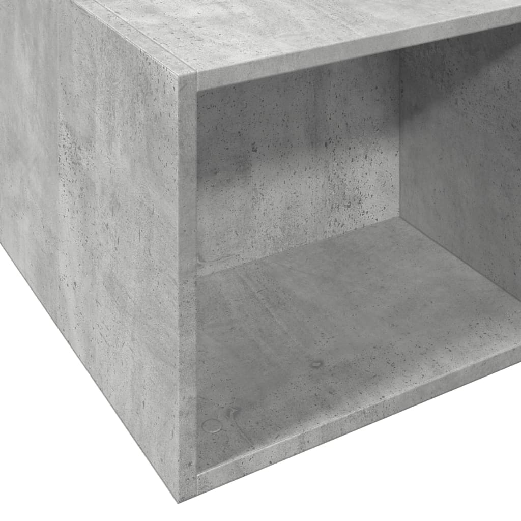 betonszürke szerelt fa ágykeret 120 x 190 cm
