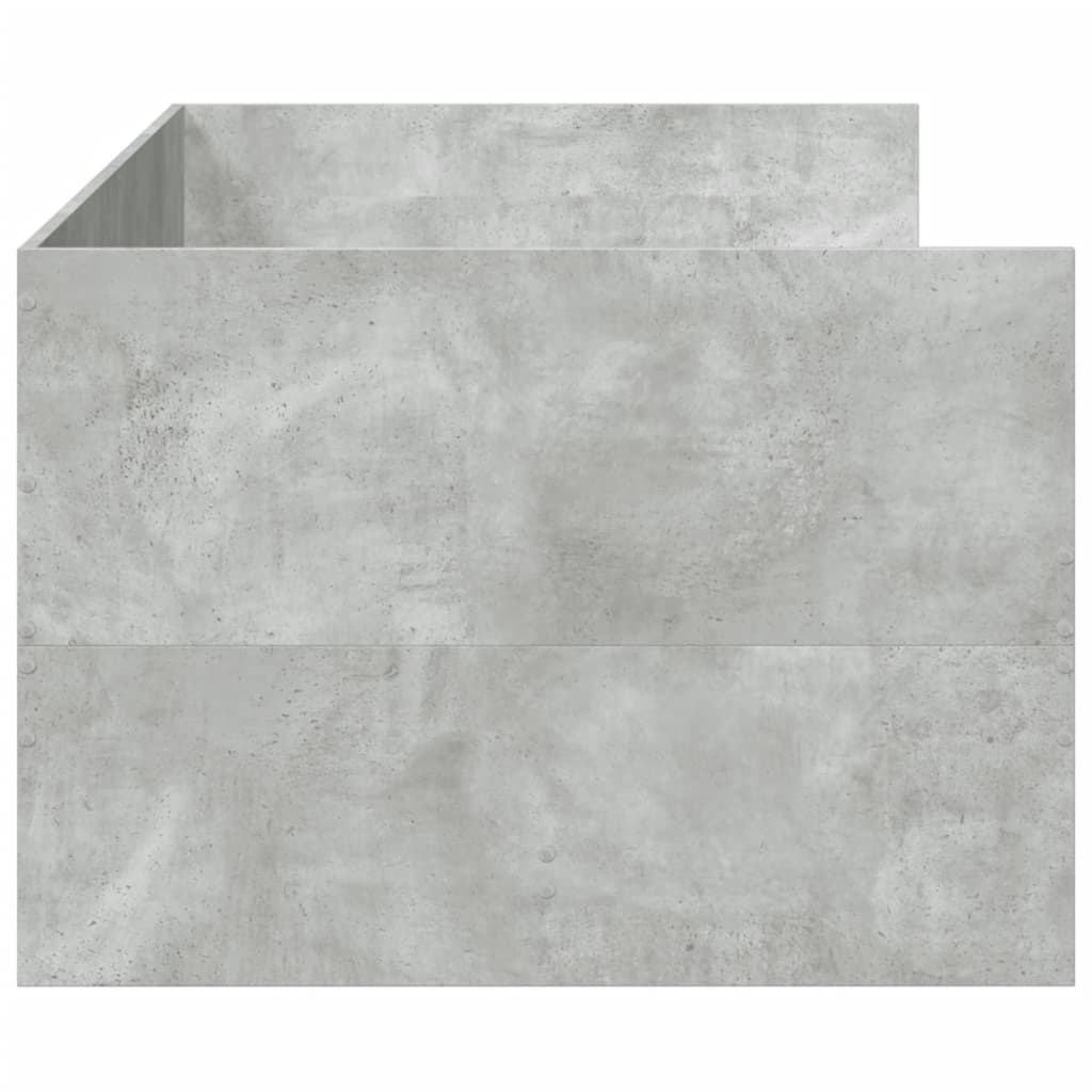 betonszürke kanapéágy fiókkal matrac nélkül 100x200 cm