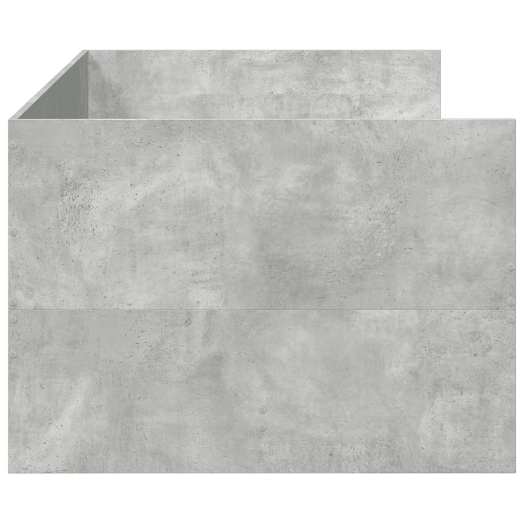 betonszürke kanapéágy fiókkal matrac nélkül 90x200 cm