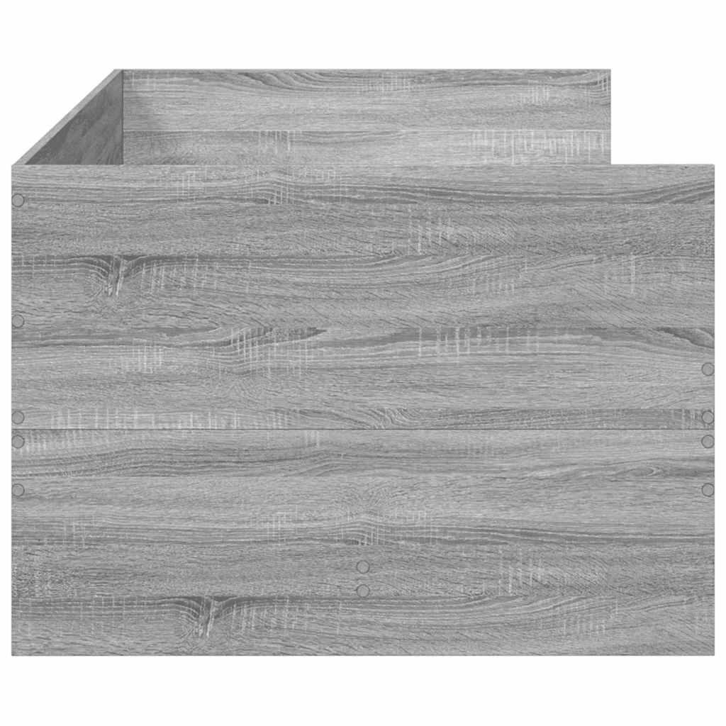 szürke sonoma kanapéágy fiókkal matrac nélkül 90x190 cm