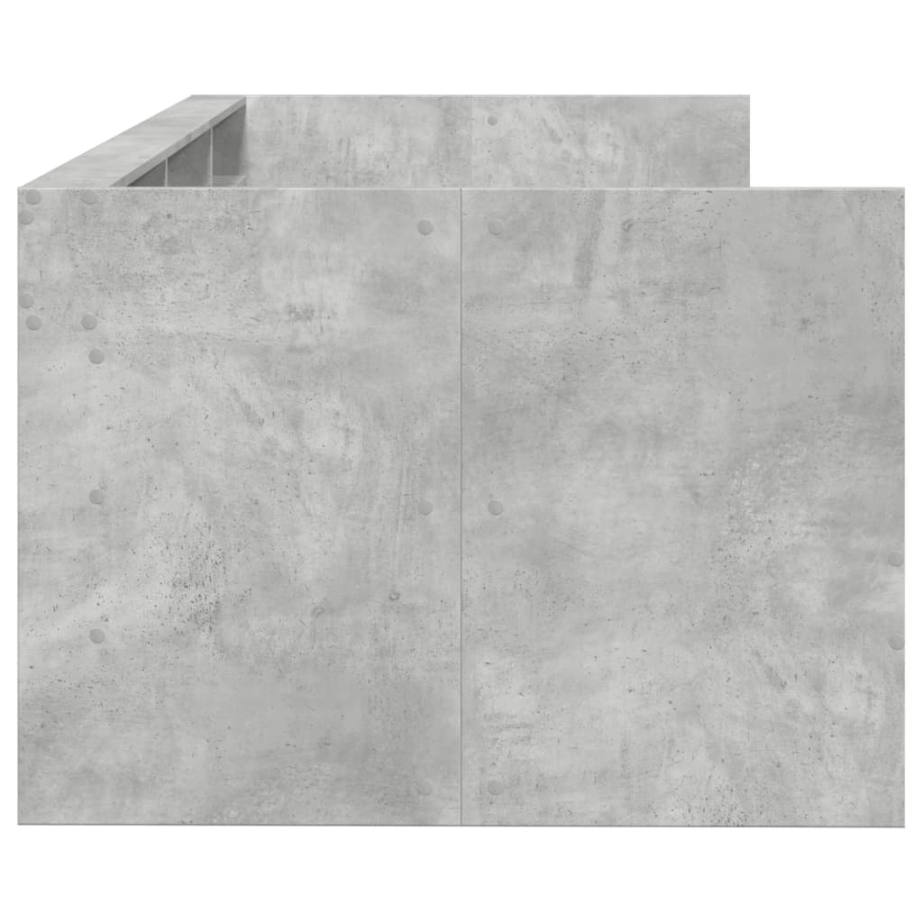 betonszürke kanapéágy fiókkal matrac nélkül 100x200 cm