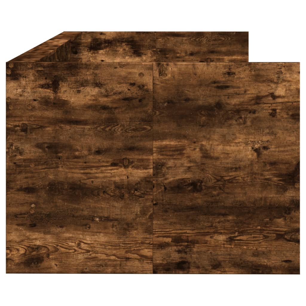 füstös tölgy kanapéágy fiókkal matrac nélkül 90x200 cm