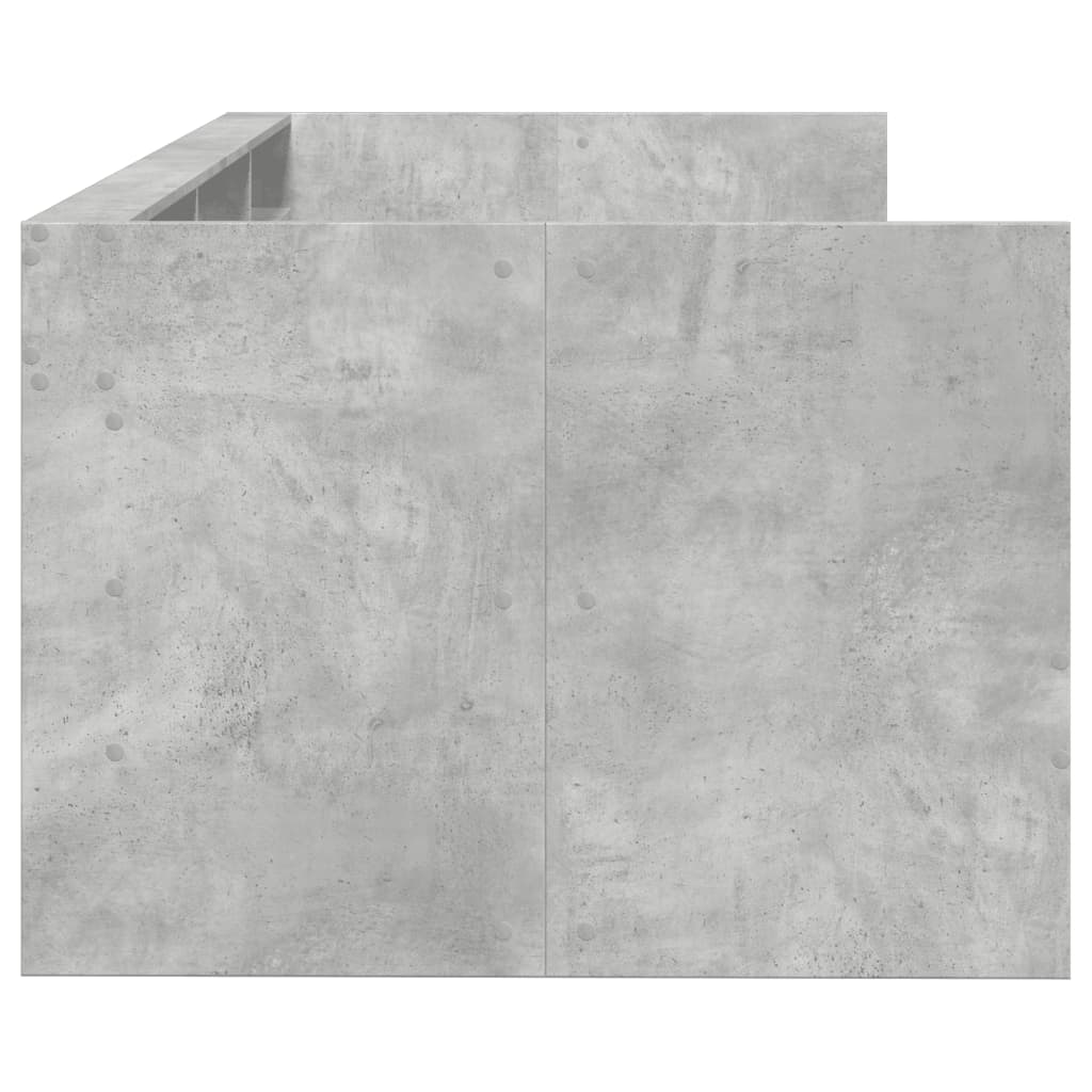 betonszürke kanapéágy fiókkal matrac nélkül 90x190 cm