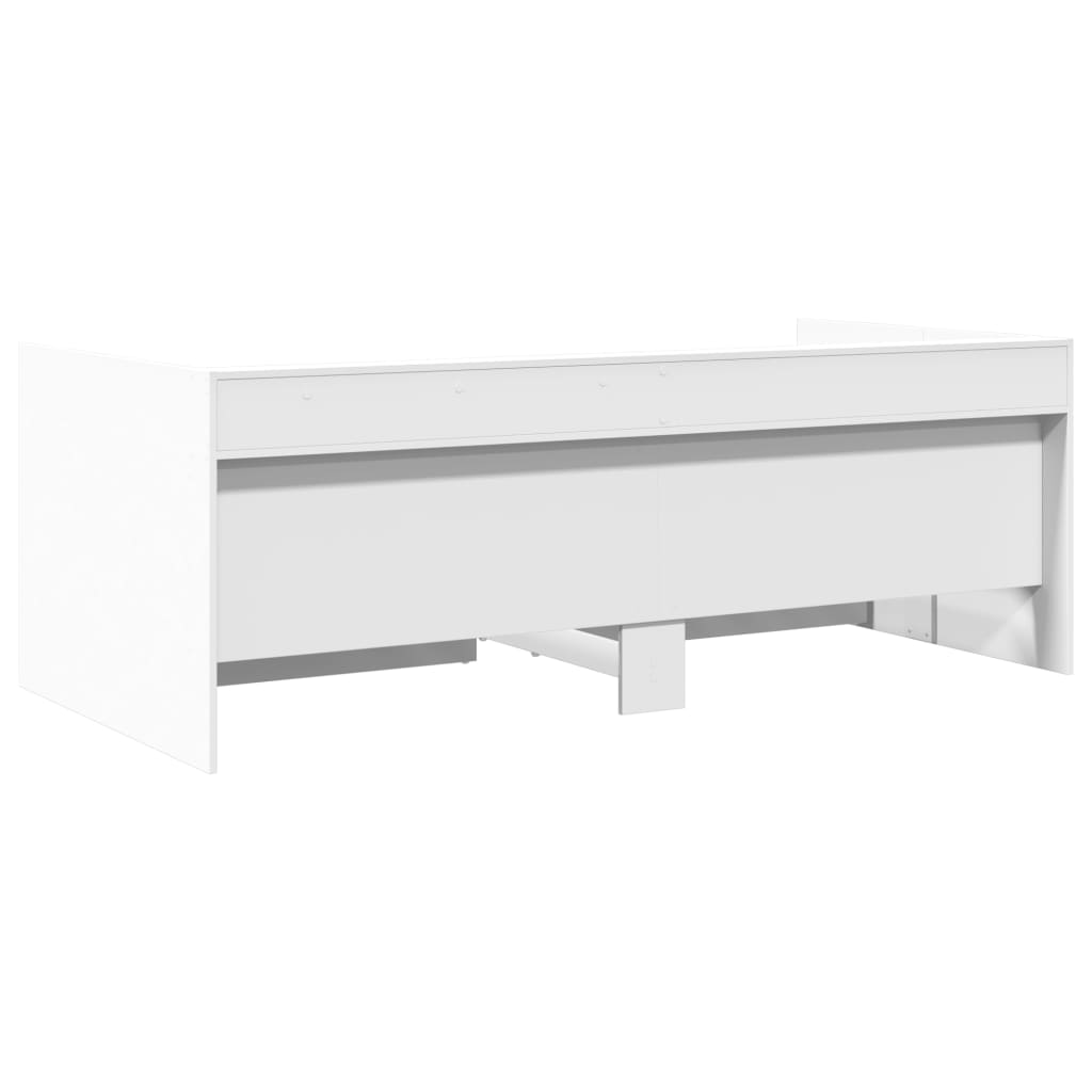 fehér kanapéágy fiókkal matrac nélkül 75x190 cm