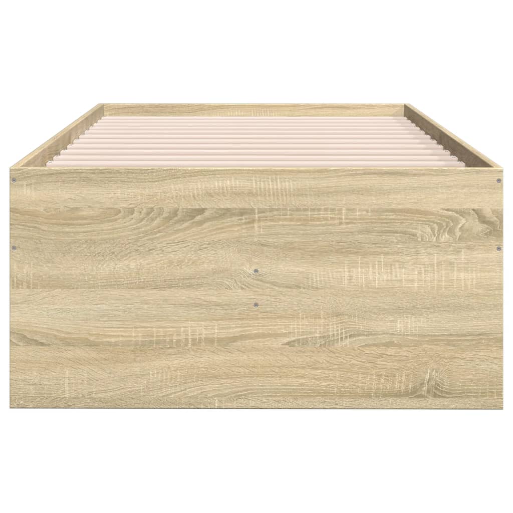 sonoma tölgy kanapéágy fiókkal matrac nélkül 90x200 cm